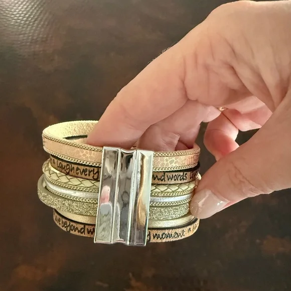 Silver Tree of Life Layered Bracelet - Picture 2 of 3